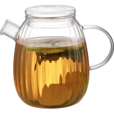 4Home Sklenený džbán s viečkom Stripe Hot&Cool 1000 ml
