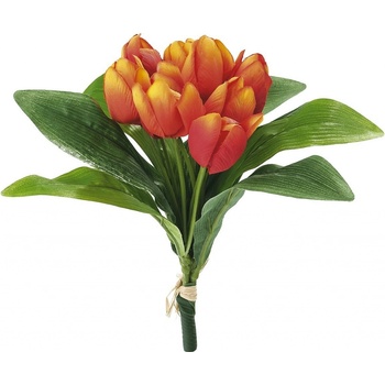 Umělá květina svazek tulipánů, oranžová