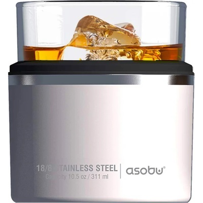 ASOBU 311 мл бяла чаша с термоизолираща основа asobu от серия whiskey kuzie