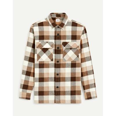 Celio Кафява мъжка карирана риза Celio Caochecky Celio | Kafyav | МЪЖЕ | S
