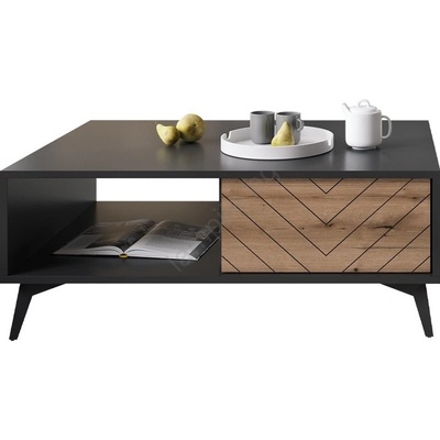 Mirjan24 Масичка за кафе DIAMOND 40x104 см черен/кафяв (MJ0012)