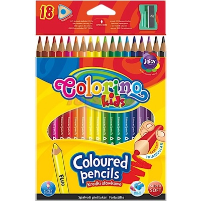 Colorino R57431PTR trojhranné pastelky 18 barev + ořezávátko