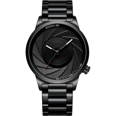 Biden Мъжки часовник Biden Lens, Неръждаема стомана, Кварцов, Черен (BIDEN-0109-BLACK)
