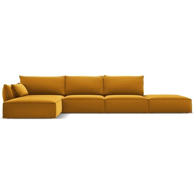Mazzini Sofa Кадифен ъглов диван в цвят горчица (ляв ъгъл) Vanda - Mazzini Sofas (MAZ_LCO_51_F1_VANDA4)