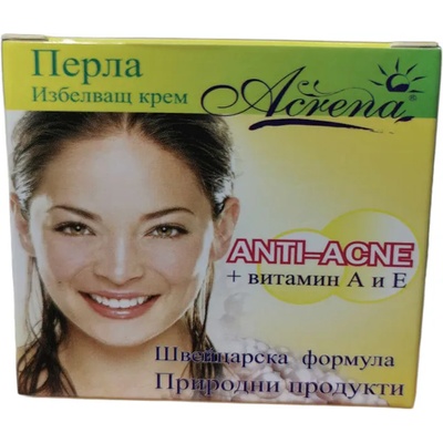 ACRENA перла избелващ крем, Anti-Acne, Витамин А и Е, 4гр