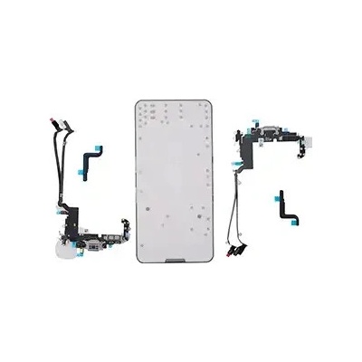 Nabíjecí obvod + Flex kabel iPhone 17 Pro Max – Genuine OEM (pSIM, UK/EU) – stříbrný IPH1906
