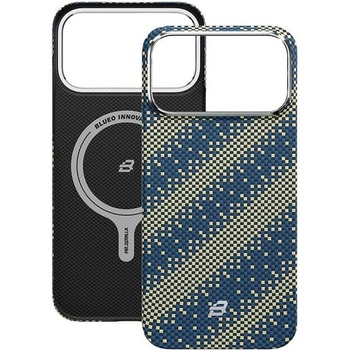Blueo Magsafe Калъф за iPhone 17 Pro, Blueo Kevlar Woven Gilden Tactical Case, Зелен (6934663763429)