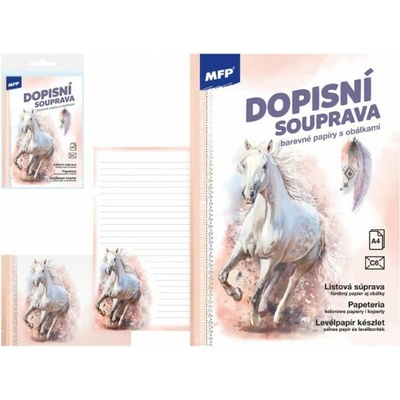 Dopisní papír barevný LUX 5+10 (Kůň) 5550350