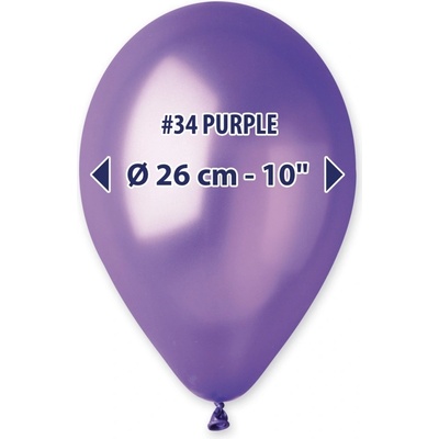Metalický Balónek 26 cm fialový