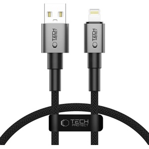 Tech-Protect Кабел за зареждане Tech-Protect UltraBoost DNA USB-A / Lightning 15W - Сив / 0.25m KP41489