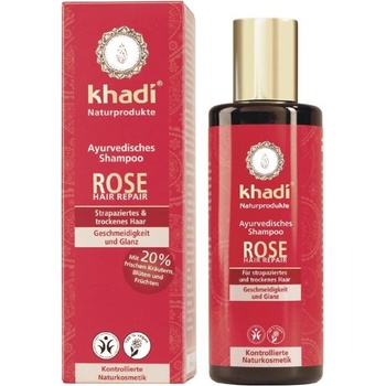 Khadi reparačný šampón pre poškodené vlasy Ruže 210 ml