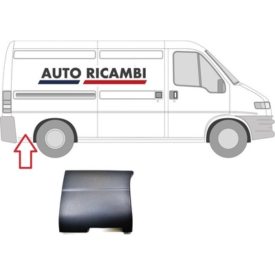 Ochranná lišta Fiat Ducato 2002-2006 pravá, za zadní kolo 37,5 x 34 cm 735338235