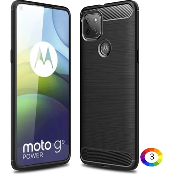 Image 1 of Motorola Moto G9 Power Удароустойчив Carbon Fiber Калъф и Протектор