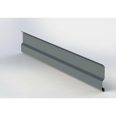 Krycí lišta stěnová r.š.125mm pozink Lakovaný RAL 7016 antracit s folií dl.2m