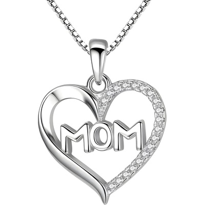 HARAHU Колие Mom Heart - Сребърен KP28757 (28757)