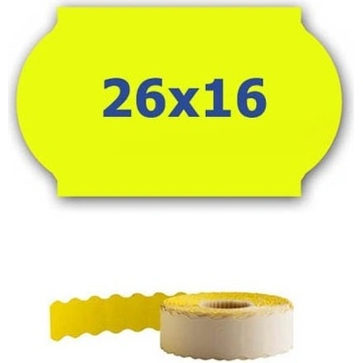 Cenové etikety do kleští, 26mm x 16mm, 700ks, signální žluté