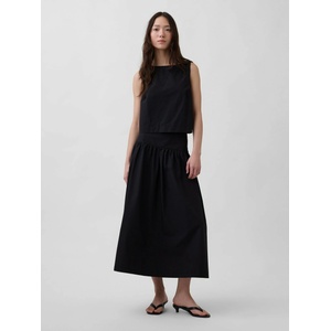 GAP Поплинова макси пола GAP GAP | Cheren | ЖЕНИ | XXS