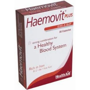 HEALTHAID ХЕЛТ ЕЙД ХЕМОВИТ ПЛЮС 30 КАПСУЛИ / HEALTH AID HAEMOVIT PLUS 30caps