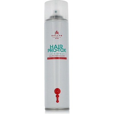 Kallos KJMN lak pre suché a poškodené vlasy (Hair Botox Hair Spray with Keratin, Collagen and Hyaluronic Acid) 400 ml