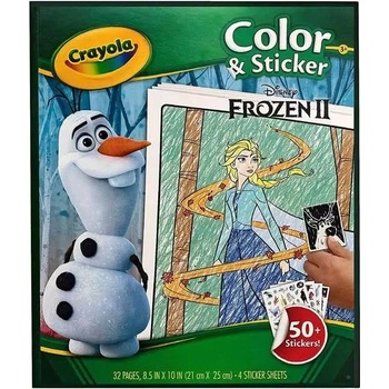 Crayola Frozen: Книжка за оцветяване със цветни стикери (04-5864G)
