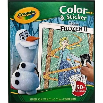 Crayola Frozen: Книжка за оцветяване със цветни стикери (04-5864G)
