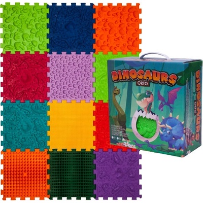 Ortek Puzzle Dinosauři Masážní ortopedická podložka 12 modulů