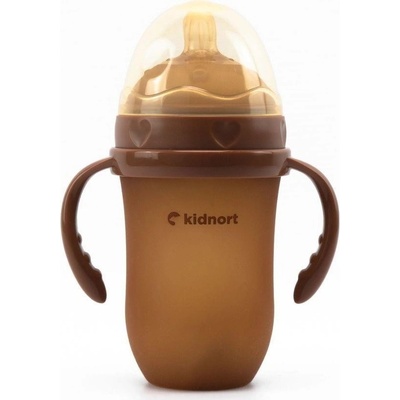 Kidnort kojenecká lahev pro kojené dítě Eple Hnědá 250ml