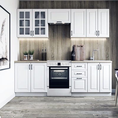 Halmar ELIZABETH 240 - кухня бял мат и дъб сонома (ELIZABETH240/kitchen/1)