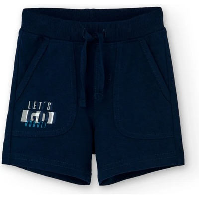 Boboli Къси памучни спортни панталони в тъмно синьо за момче Boboli