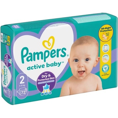 Памперси Pampers Active Baby 2 (4-8 кг. ) - 72 броя