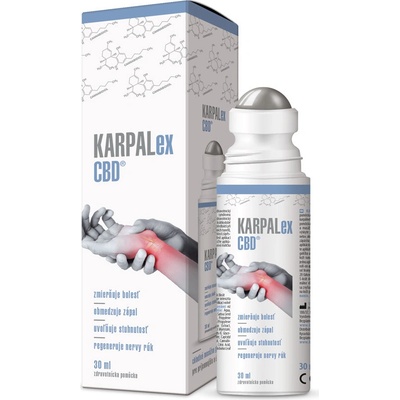 KARPALex CBD emulzia, kovová masážna gulička 30 ml