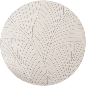 Ayyildiz Кремав кръгъл килим за открито и закрито ø 80 cm Nova 1203 - Ayyildiz Carpets (NOVA80801203CREAM)