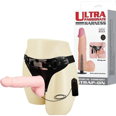 Вибриращ пенис колан за жени, 16, 5см. - Ultra Harness (DEBRA01197)