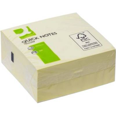Q-CONNECT Bloček kocka Q-CONNECT 76x76mm 400l žltá (QC001346)