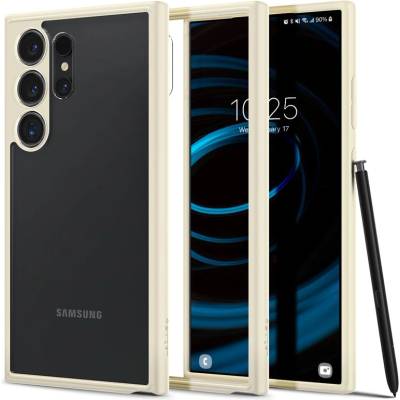Spigen Ultra Hybrid Case - хибриден кейс с висока степен на защита за Samsung Galaxy S24 Ultra (бежов)
