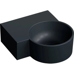 Omnires Ovo M+ 33x34 cm left matt black lava (OVO335UWLBLV)