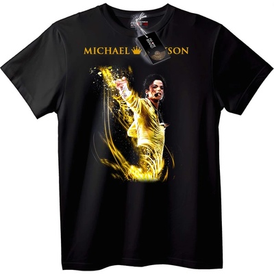 NOONEBRAND Тениска Златна корона на Michael Jackson - XL, Black
