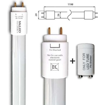 McLED LED trubice 18W/T8 120cm neutrální bílá 4000 K 1850 lm