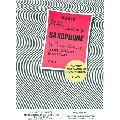 Jazz Conception for Saxophone by Lennie Niehaus 1 red + CD for C / Bb / Eb instruments