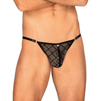Image 1 of Obsessive Severio Thong Black