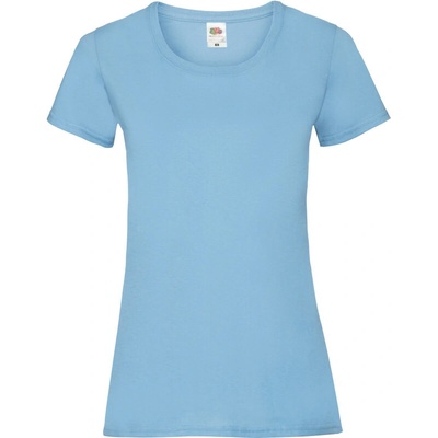 Fruit of the Loom Tričko Lady-Fit Valueweight T krátký rukáv dámské COT-16137241000 Modrá nebesky