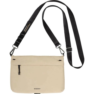 SwitchEasy Sacoche Utility Crossbody Bag + Strap Phone Lanyard 20mm 2L Sand Beige + Black