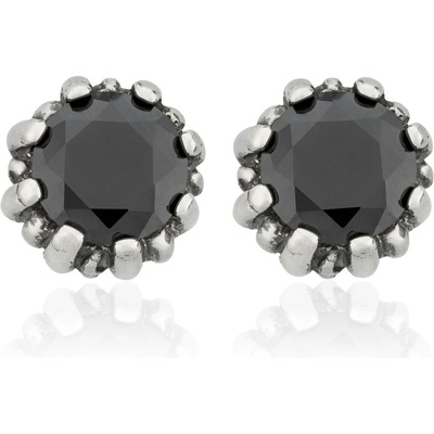 Linda's Jewelry Black Daisy Flower chirurgická ocel IN339