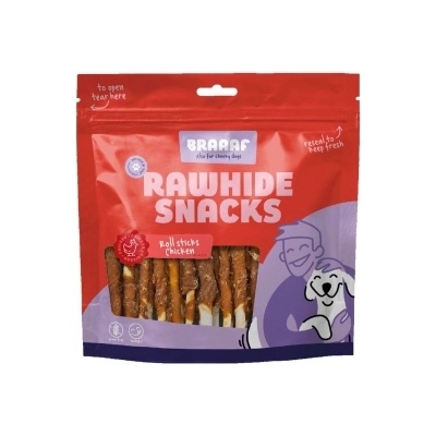 Braaaf Braaf Солети от телешка кожа и пилешко месо - 300 грама, 12 см