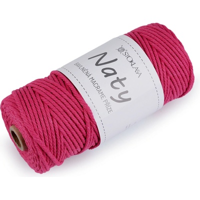 Stoklasa Bavlněná pletací příze macrame Naty Ø3 mm rozčesávací Balení: 1 ks, Varianta: 7 pink 7 pink