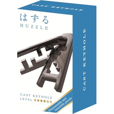 Hanayama Метален логически пъзел Hanayama - Mini Huzzle Cast Keyhole, black (515179)