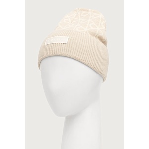 Calvin Klein шапка beanie дамска от вълна (LV04F8111G)