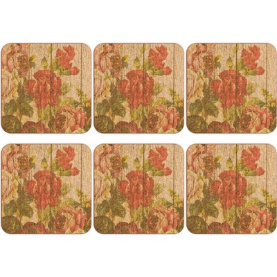 PokojovaDekorace.cz Korkové podtácky s potiskem 549 9,5x9,5cm 6 ks
