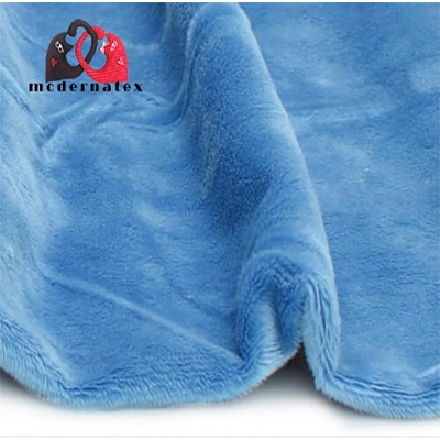 Látka minky jednobarevné, 220 g/m², šíře 160 cm, modrá