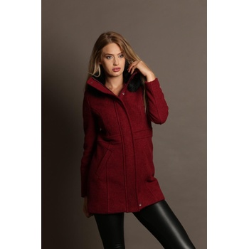 Image 1 of Radek's Collection Дамско зимно палто в цвят чери марсала 12304-603